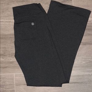 Athleta Fusion Yoga Pants Wide Leg Flap Pocket